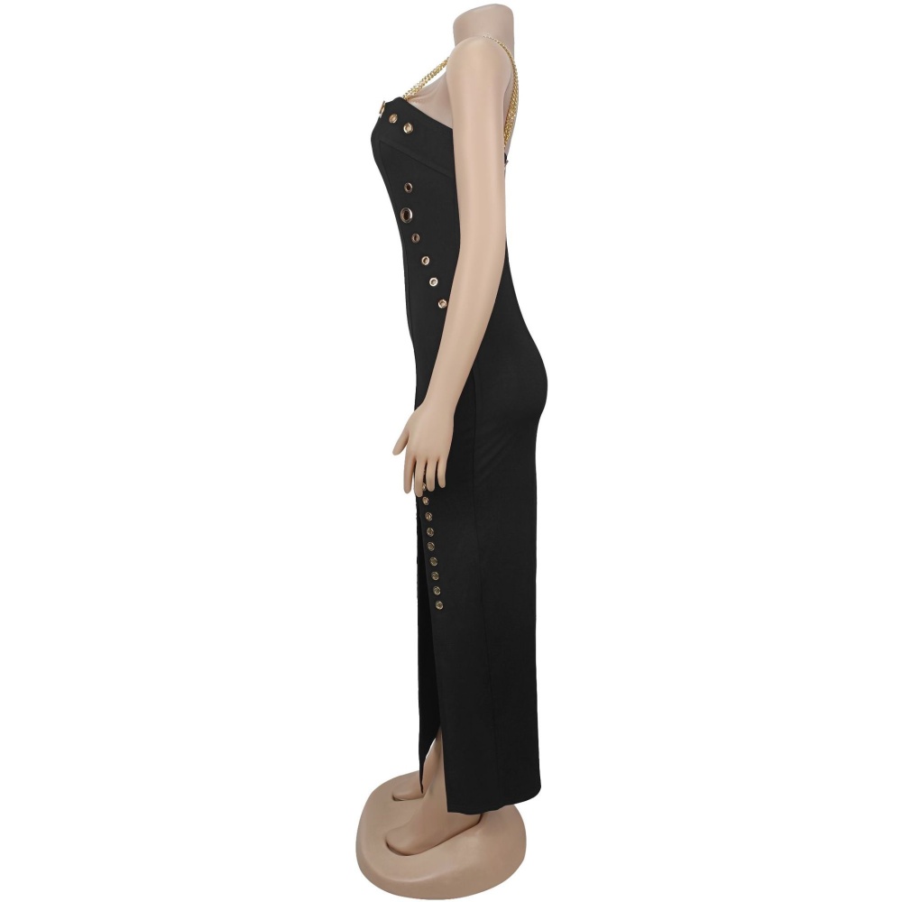 European style fashion gold chain sexy sling dress for women