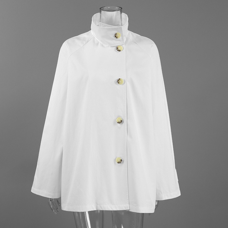 Loose long sleeve windbreaker fashion coat for women