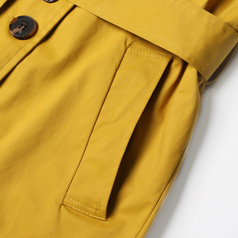 Elegant windbreaker long sleeve coat for women
