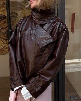 Autumn elegant windbreaker short pure coat
