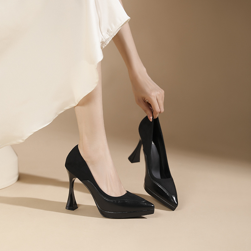 Splice shoes fine-root high-heeled shoes for women