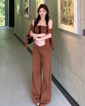 American style tops pants 3pcs set for women