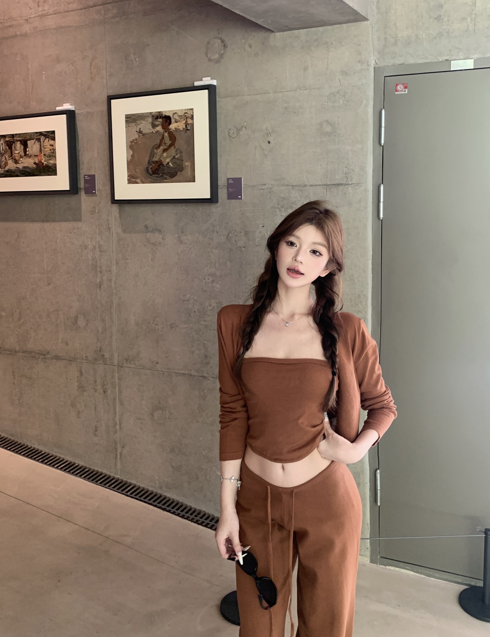 American style tops pants 3pcs set for women