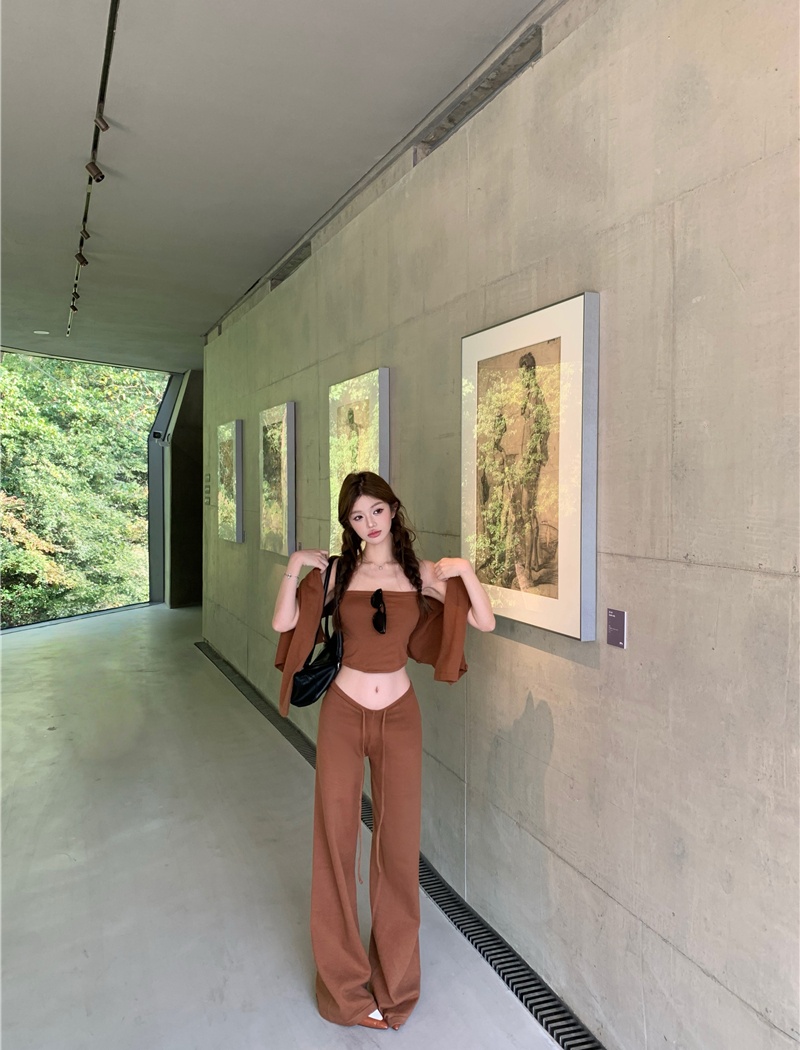 American style tops pants 3pcs set for women