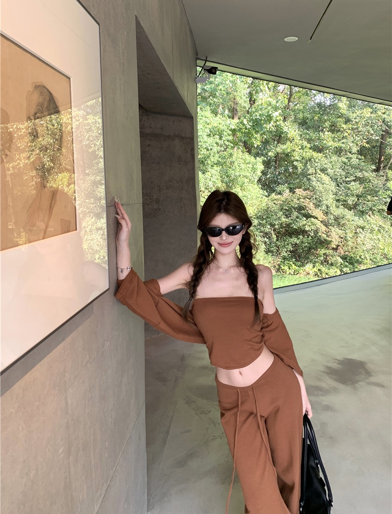 American style tops pants 3pcs set for women