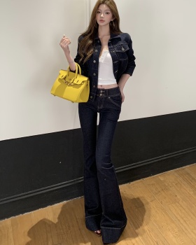 Slim temperament coat Korean style tops 2pcs set