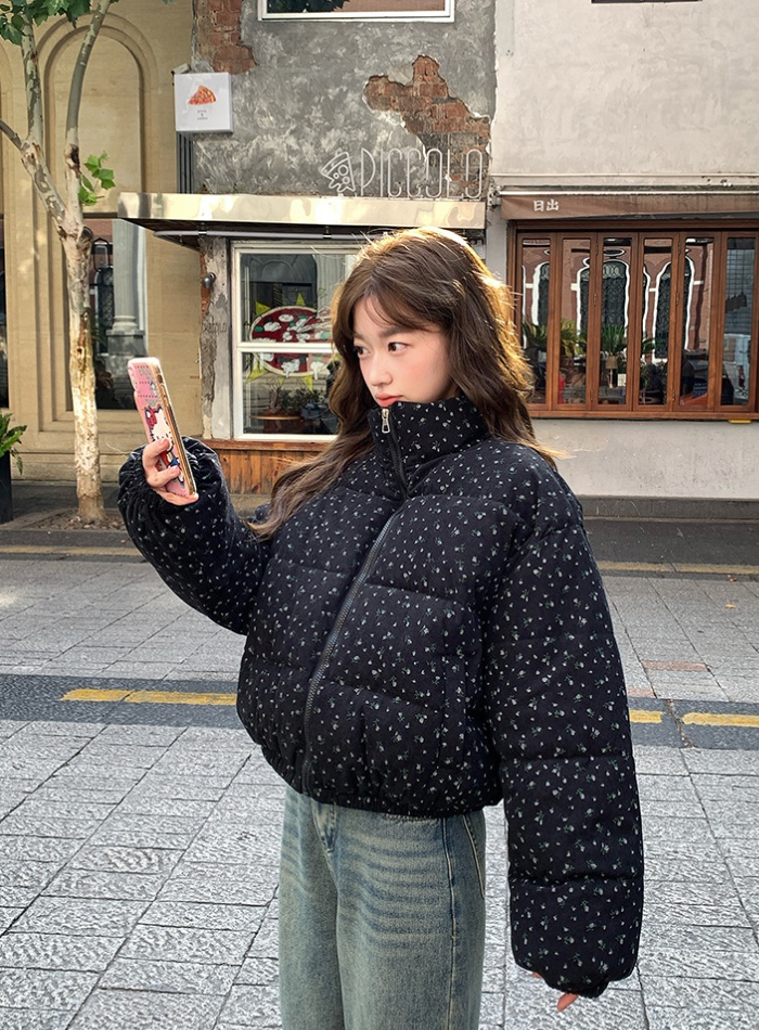 Thermal cstand collar down coat pastoral style) bread clothing