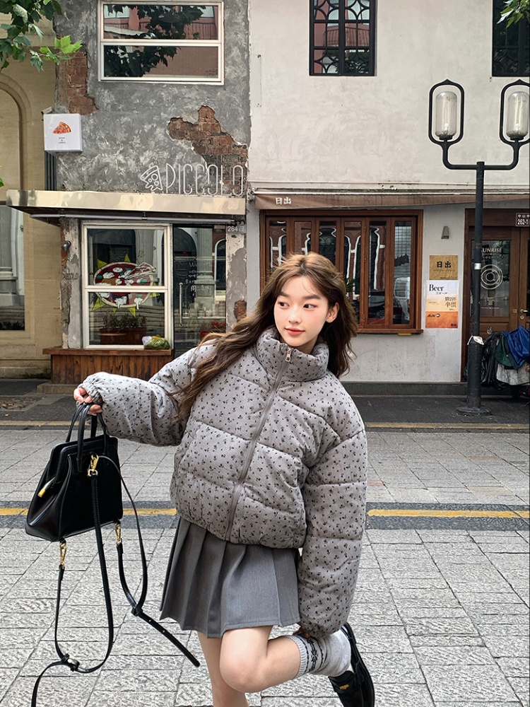Thermal cstand collar down coat pastoral style) bread clothing