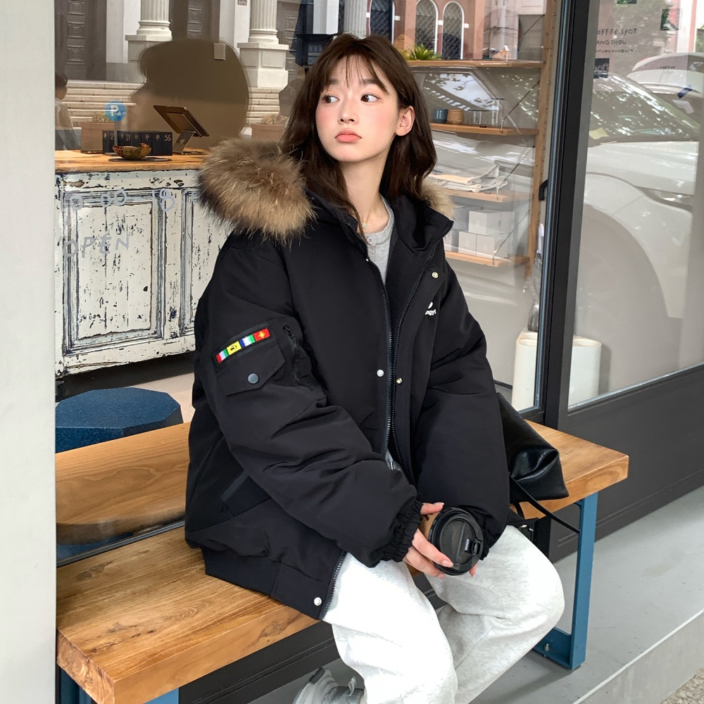 Couples outdoor sports down coat retro niche coat for women