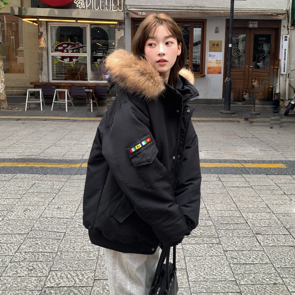 Couples outdoor sports down coat retro niche coat for women