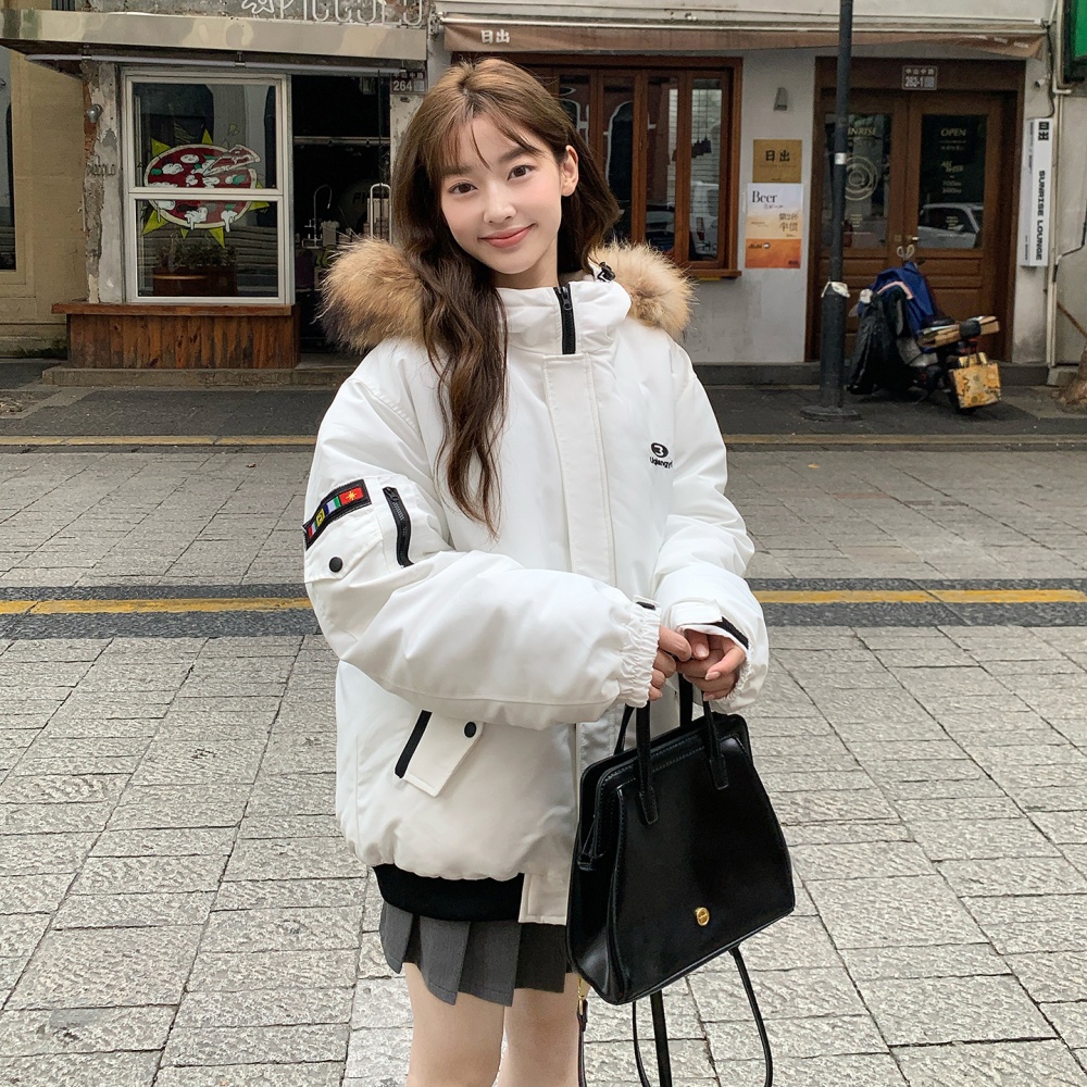 Couples outdoor sports down coat retro niche coat for women
