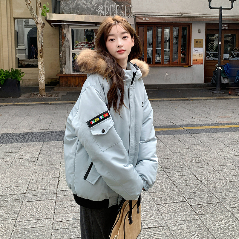 Couples outdoor sports down coat retro niche coat for women
