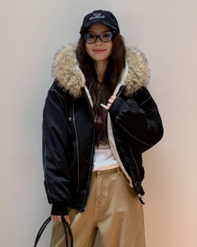 Winter thick coat short plus velvet cotton coat