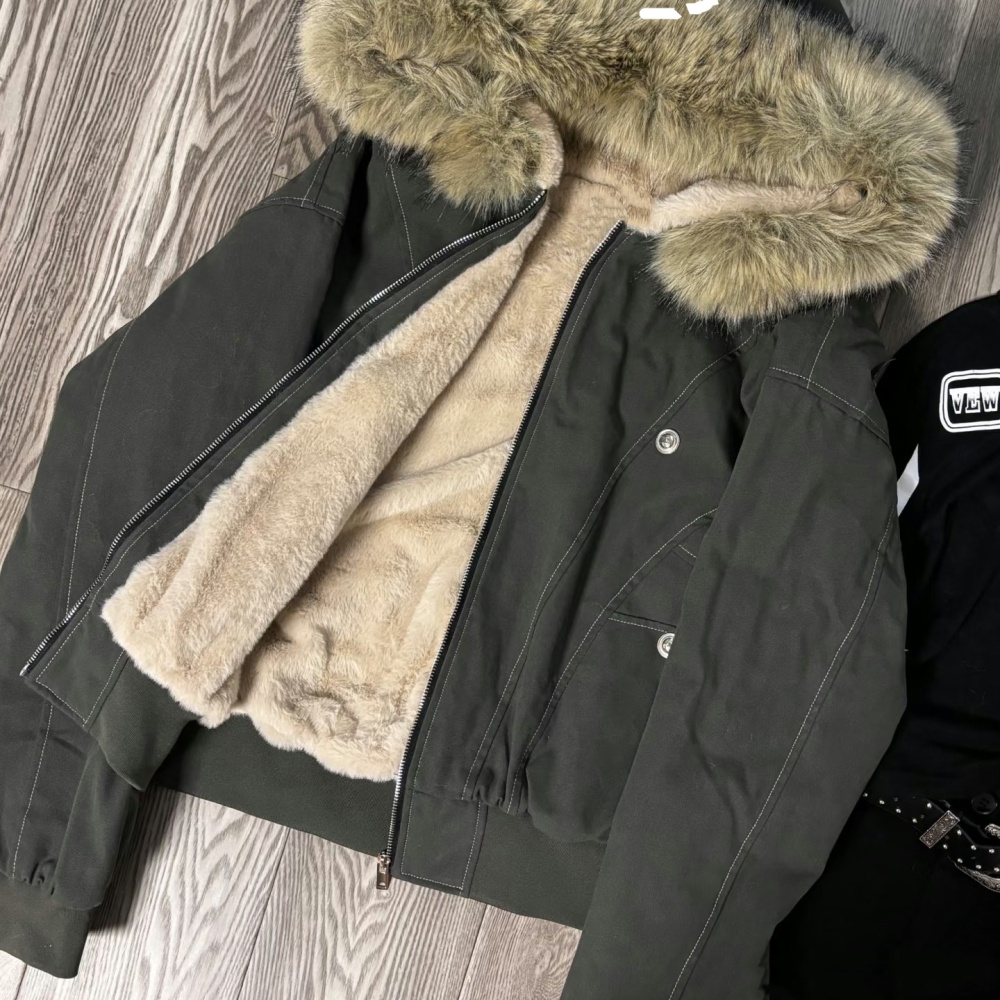 Winter thick coat short plus velvet cotton coat