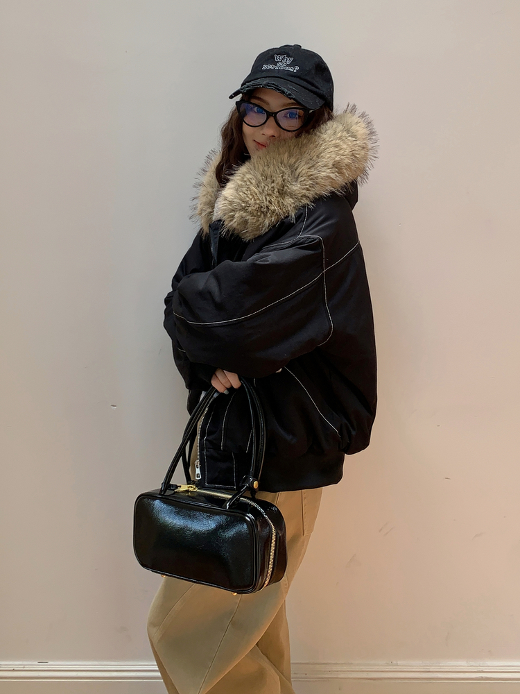 Winter thick coat short plus velvet cotton coat