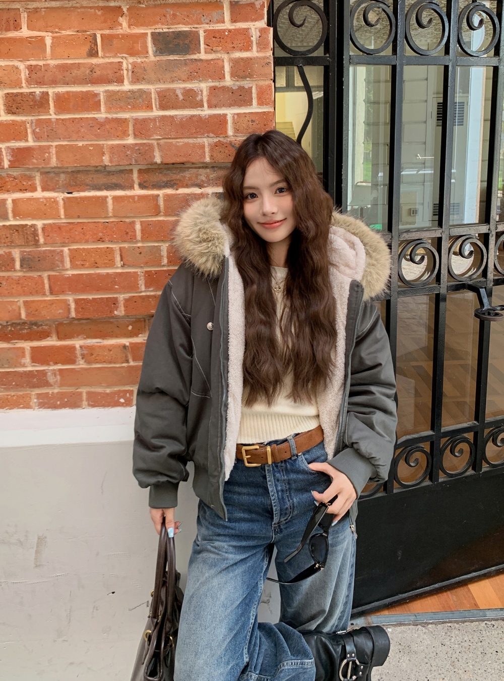Winter thick coat short plus velvet cotton coat