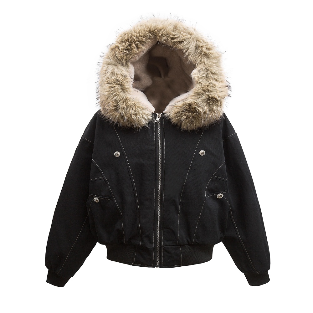 Winter thick coat short plus velvet cotton coat
