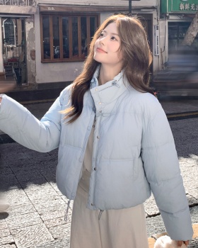 Thermal cstand collar short cotton coat heal down coat