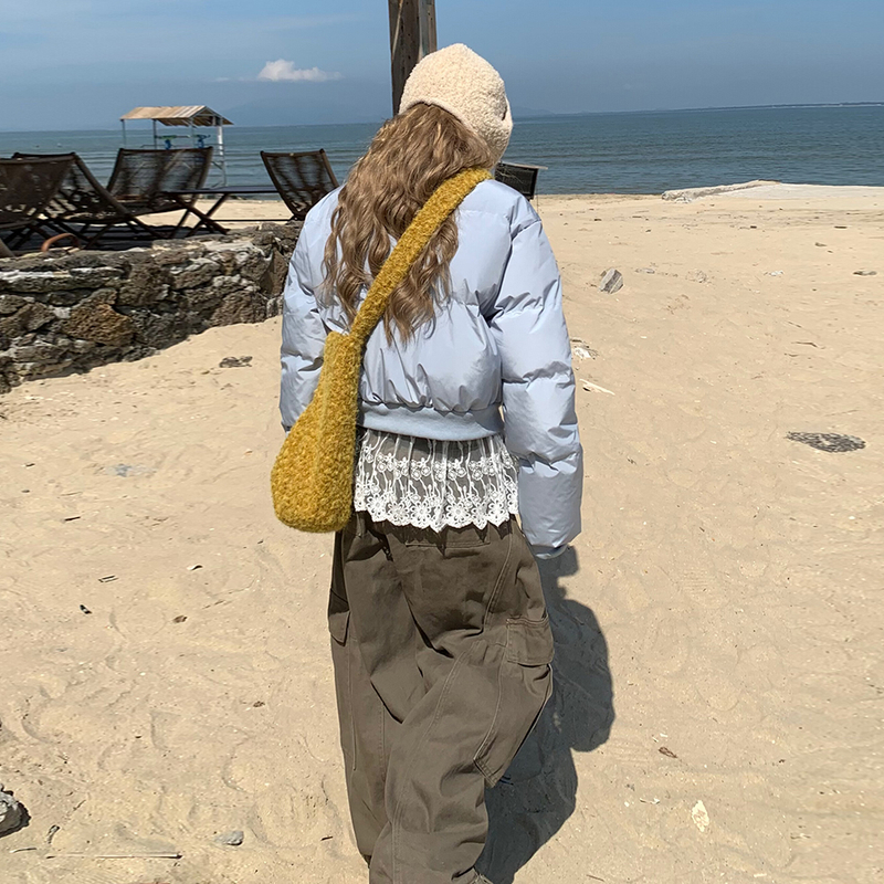 Lambs wool cotton coat retro coat for women