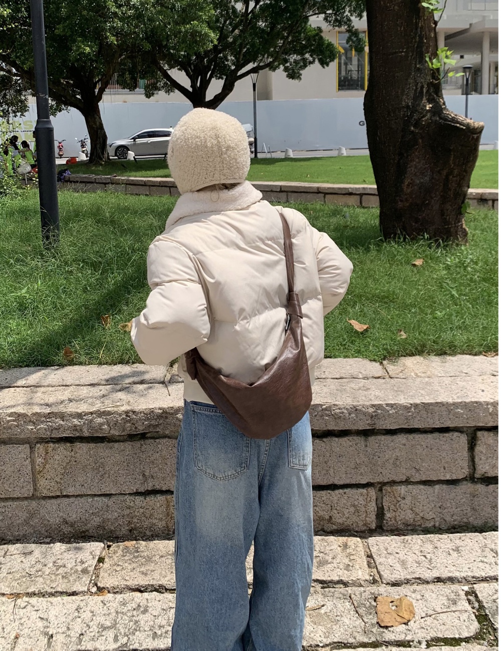 Lambs wool cotton coat retro coat for women