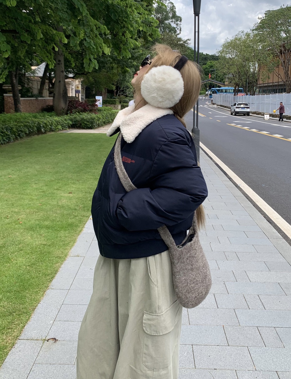 Lambs wool cotton coat retro coat for women