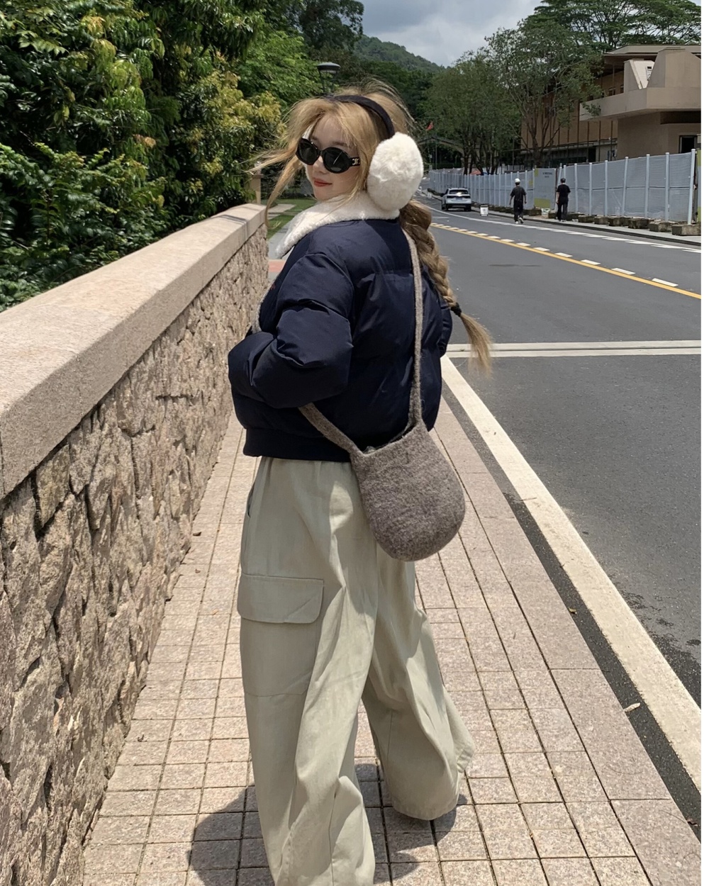Lambs wool cotton coat retro coat for women