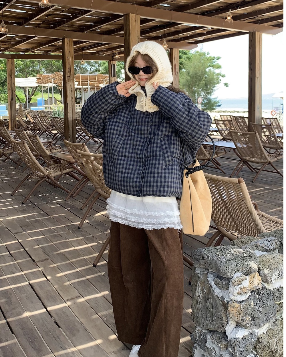 Short winter down cotton coat retro thick bread clothing