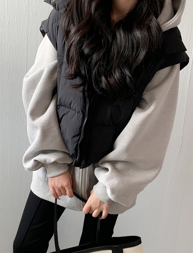 Korean style all-match coat cstand collar winter vest for women