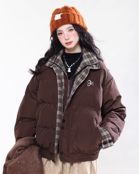 Loose bread clothing double collar cotton coat