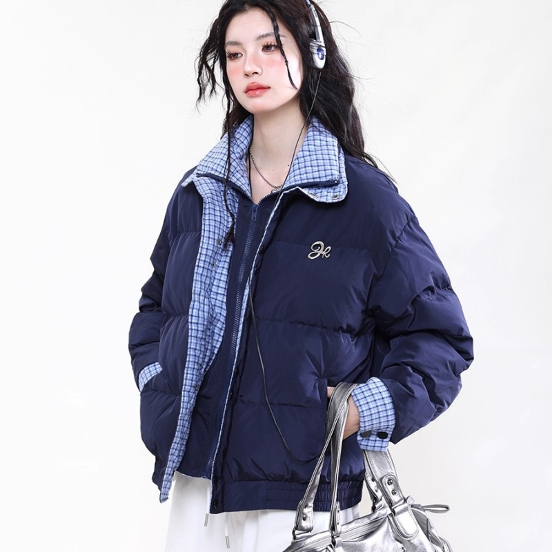 Loose bread clothing double collar cotton coat