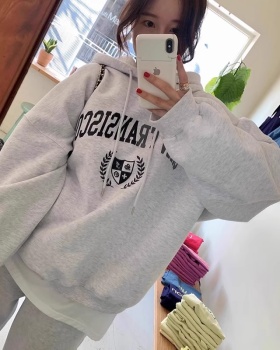 Hooded autumn and winter imitation of cotton thin hoodie