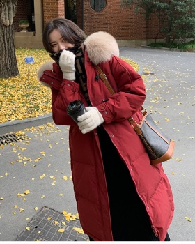 Winter Korean style coat exceed knee down coat for women