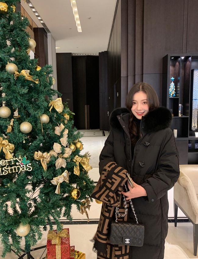 Winter Korean style coat exceed knee down coat for women