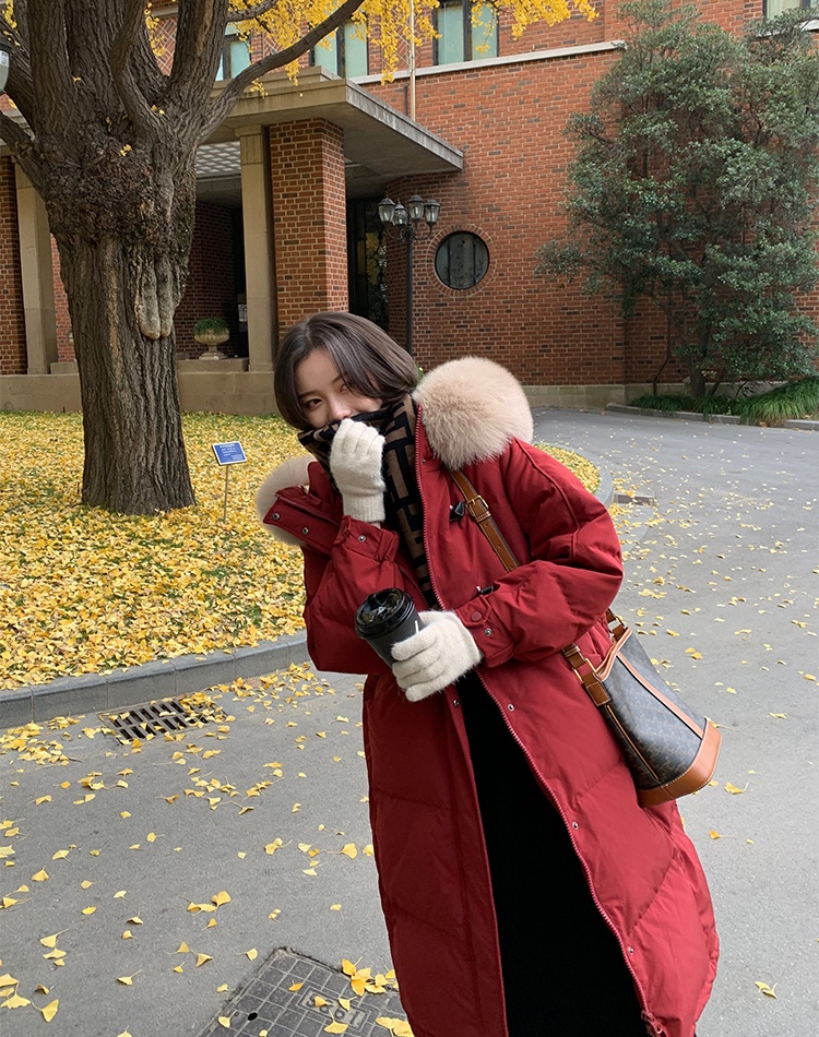 Winter Korean style coat exceed knee down coat for women