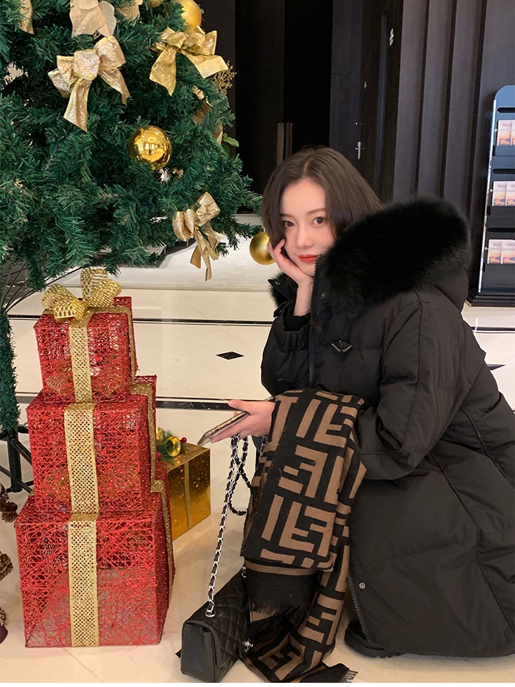 Winter Korean style coat exceed knee down coat for women