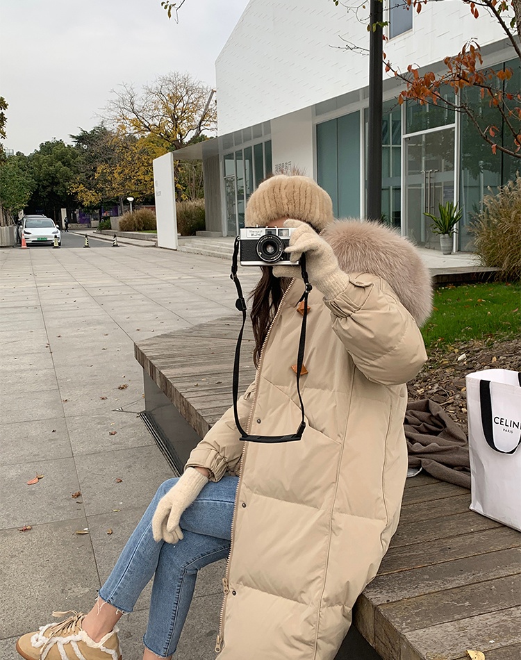 Winter Korean style coat exceed knee down coat for women