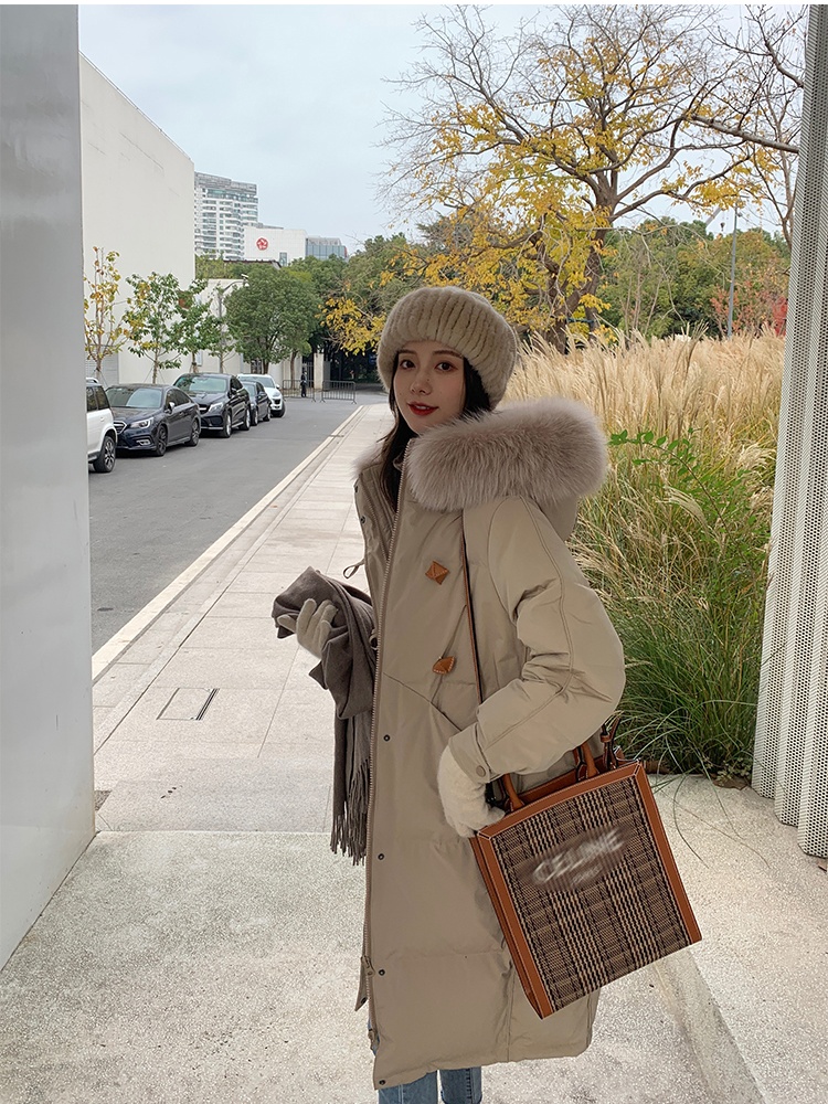 Winter Korean style coat exceed knee down coat for women