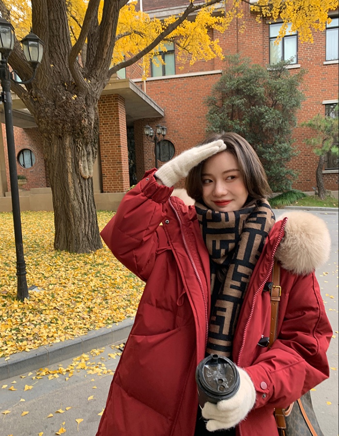 Winter Korean style coat exceed knee down coat for women