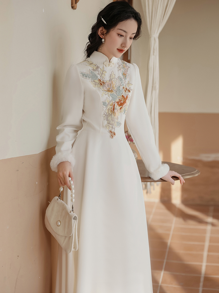 Chinese style elegant dress temperament evening dress