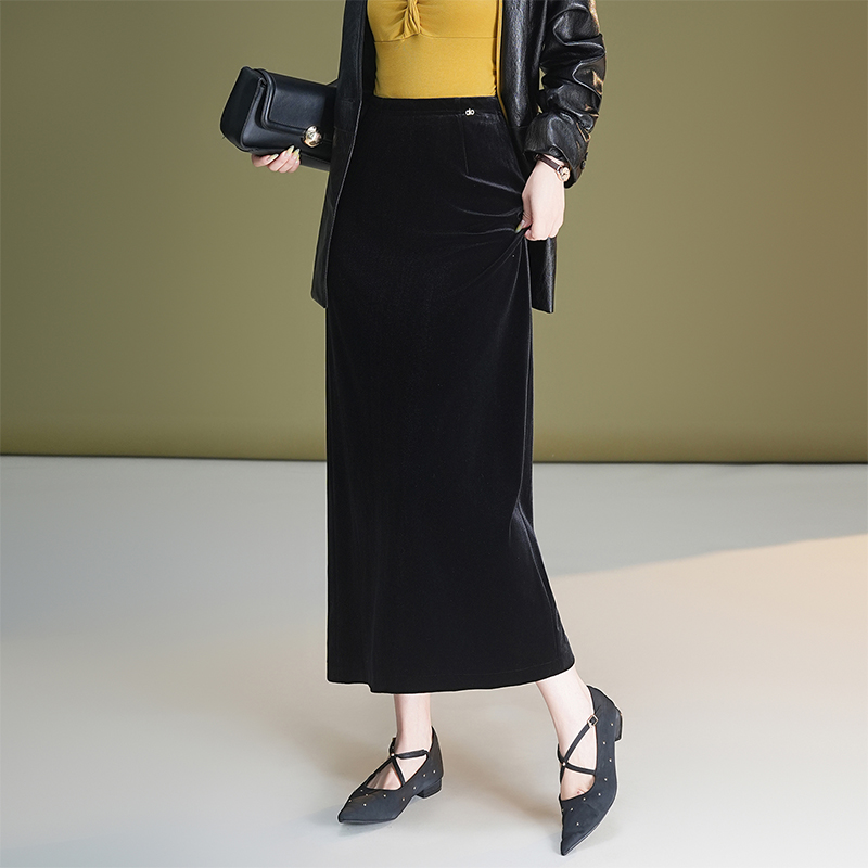 Fashion long skirt straight one step skirt