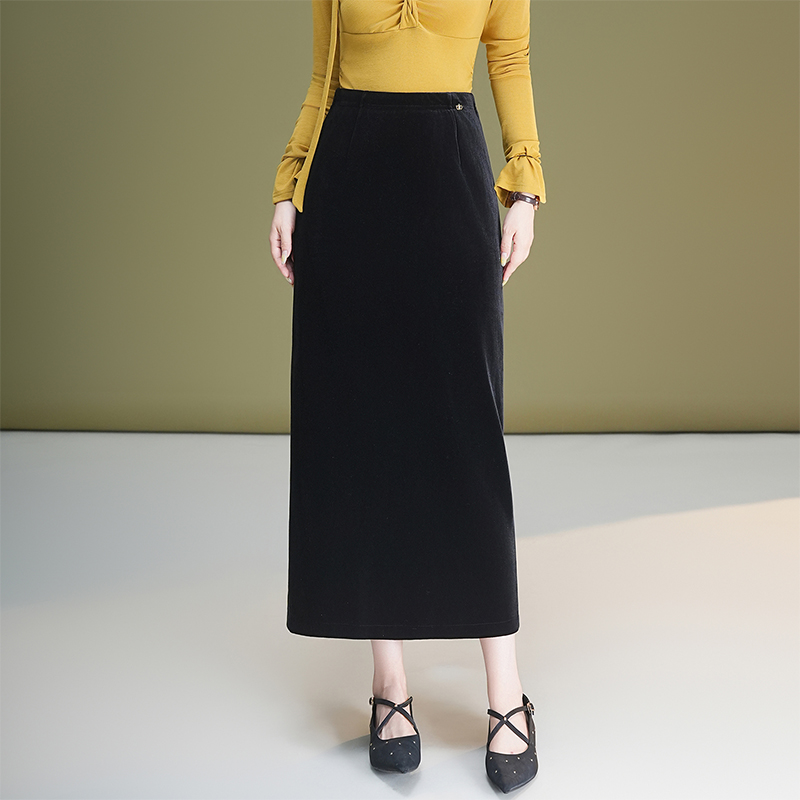 Fashion long skirt straight one step skirt