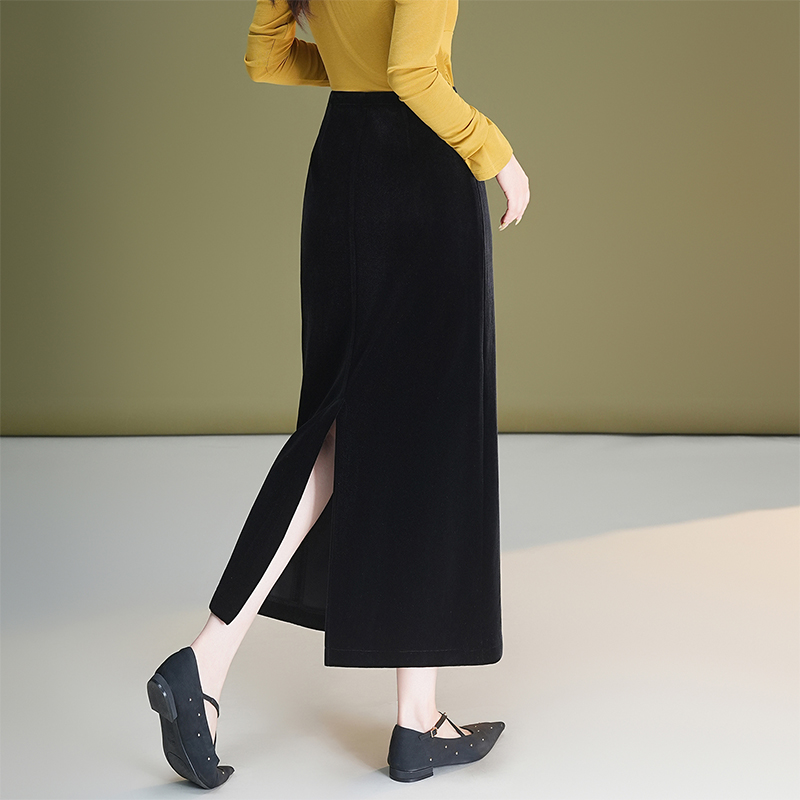 Fashion long skirt straight one step skirt