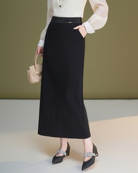 Slim split long skirt straight autumn business suit