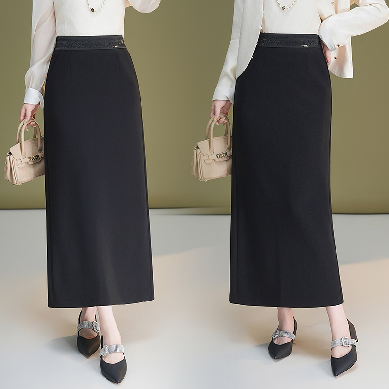Slim split long skirt straight autumn business suit