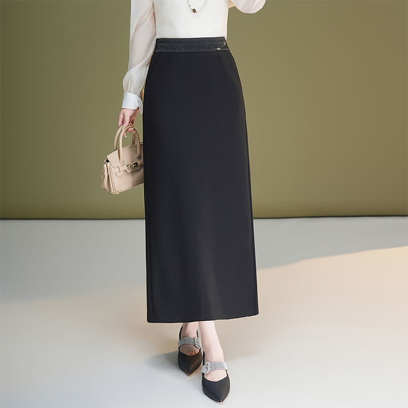 Slim split long skirt straight autumn business suit