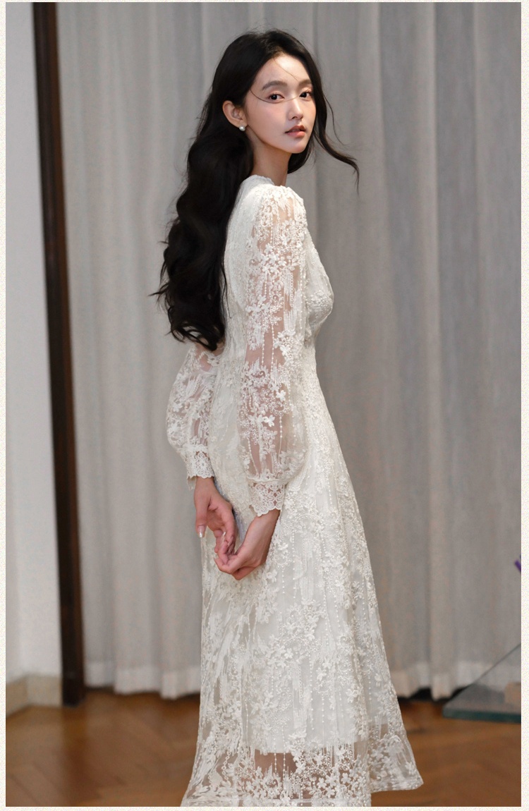 Lady tender long dress France style dress for women