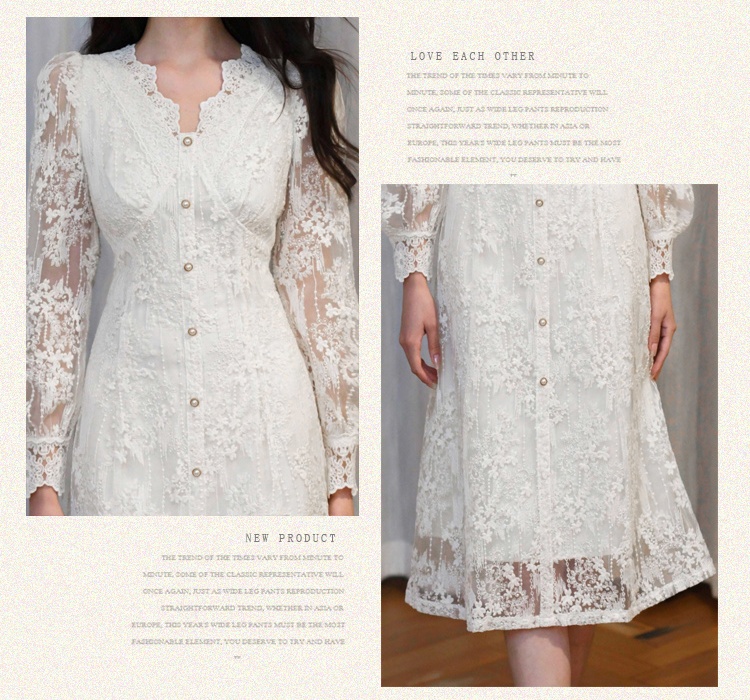 Lady tender long dress France style dress for women