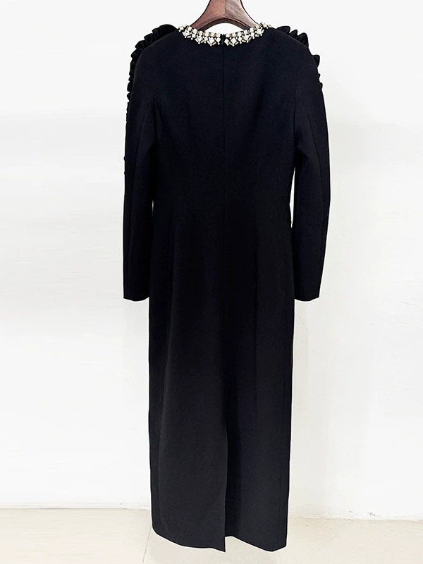 Temperament long sleeve long dress France style dress