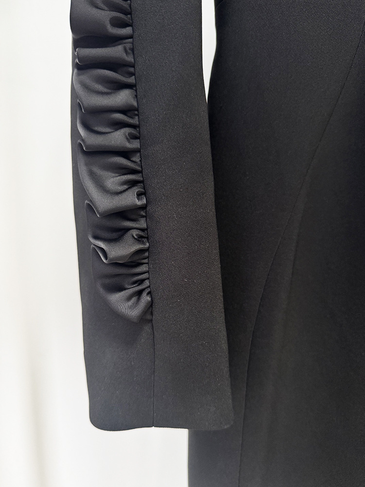 Temperament long sleeve long dress France style dress