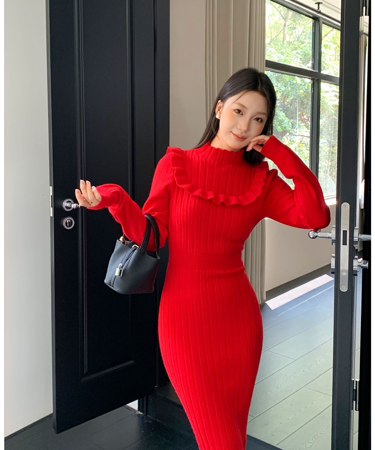 Temperament dress sweater dress for women